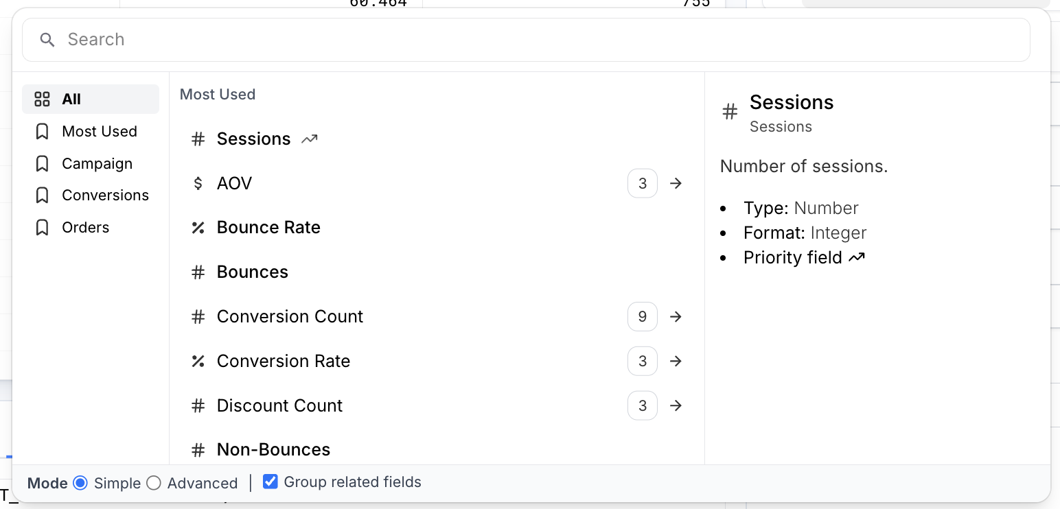 Field Selector